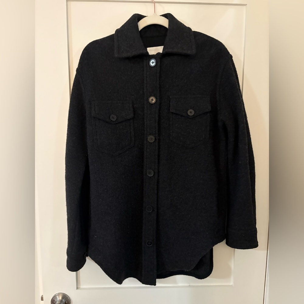 Wilfred free | Aritzia Ganna wool shacket dark charcoal gray size XXS oversized